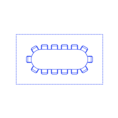 Layouts Meeting Conference Rooms Rectangle Round Medium Silhouette Cutting Svg Files, Free Vectors File